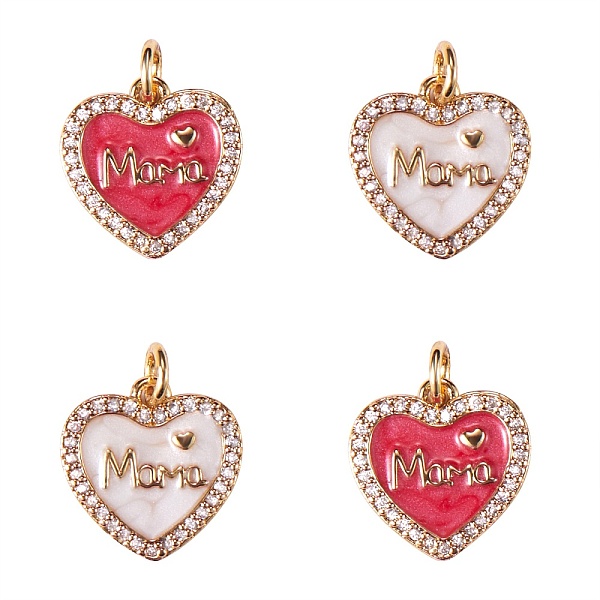 PandaHall 4Pcs 2 Colors Mother's Day Theme Real 18K Gold Plated Brass Micro Pave Clear Cubic Zirconia Enamel Charms, Long-Lasting Plated..., Multicolor
PandaHall 4Pcs 2 Colors Mother's Day Theme Real 18K Gold Plated Brass Micro Pave Clear Cubic Zirconia Enamel Charms, Long-Lasting Plated..., Multicolor