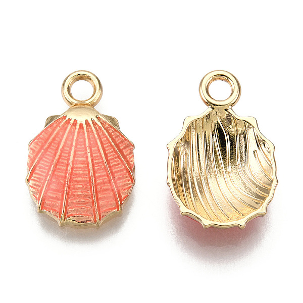 PandaHall Alloy Enamel Pendants, Light Gold, Shell/Scallop, Light Coral, 19.5x13x4.5mm, Hole: 2.5mm Alloy+Enamel Shell Shape
PandaHall Alloy Enamel Pendants, Light Gold, Shell/Scallop, Light Coral, 19.5x13x4.5mm, Hole: 2.5mm Alloy+Enamel Shell Shape