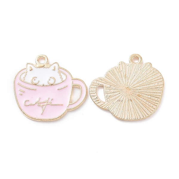 PandaHall Alloy Enamel Pendants, Light Gold, Cup with Cat Charm, Pink, 18.5x20x1mm, Hole: 1.5mm Alloy+Enamel Cat Shape Pink
PandaHall Alloy Enamel Pendants, Light Gold, Cup with Cat Charm, Pink, 18.5x20x1mm, Hole: 1.5mm Alloy+Enamel Cat Shape Pink