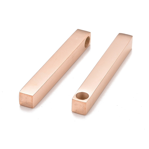 PandaHall Ion Plating(IP) 304 Stainless Steel Polished Pendant, Bar, Rose Gold, 40x5x5mm, Hole: 3~3.5mm 304 Stainless Steel Rectangle
PandaHall Ion Plating(IP) 304 Stainless Steel Polished Pendant, Bar, Rose Gold, 40x5x5mm, Hole: 3~3.5mm 304 Stainless Steel Rectangle