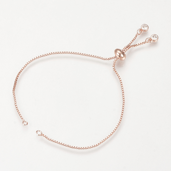 PandaHall Brass Slider Bracelets Making, with Cubic Zirconia, Box Chains, Long-Lasting Plated, Rose Gold, Single Chain Length: about...
PandaHall Brass Slider Bracelets Making, with Cubic Zirconia, Box Chains, Long-Lasting Plated, Rose Gold, Single Chain Length: about...