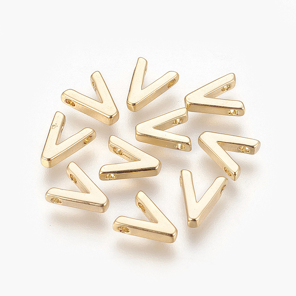 PandaHall Brass Charms, Real 18K Gold Plated, Letter.V, 7~8.5x4~7.5x2mm, Hole: 1mm Brass Letter
PandaHall Brass Charms, Real 18K Gold Plated, Letter.V, 7~8.5x4~7.5x2mm, Hole: 1mm Brass Letter