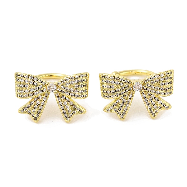 PandaHall Brass Micro Pave Clear Cubic Zirconia Cuff Earrings for Women, Bowknot, Real 18K Gold Plated, 20x14mm Brass Bowknot Clear
PandaHall Brass Micro Pave Clear Cubic Zirconia Cuff Earrings for Women, Bowknot, Real 18K Gold Plated, 20x14mm Brass Bowknot Clear