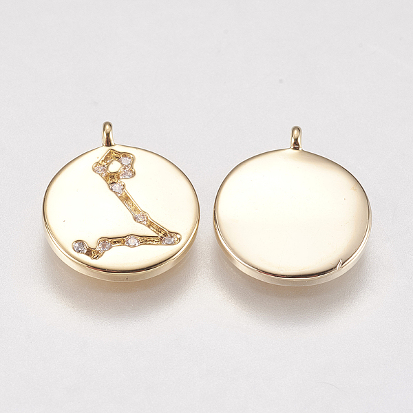 PandaHall Brass Pendants, with Cubic Zirconia, Real 18K Gold Plated, Twelve Constellations, Pisces, 13x11x2.5mm, Hole: 1mm Brass+Cubic...
PandaHall Brass Pendants, with Cubic Zirconia, Real 18K Gold Plated, Twelve Constellations, Pisces, 13x11x2.5mm, Hole: 1mm Brass+Cubic...