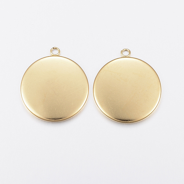 PandaHall Ion Plating(IP) 304 Stainless Steel Pendant Cabochon Settings, Plain Edge Bezel Cups, Flat Round, Golden, Tray: 18mm, 22.5x20x2mm...
PandaHall Ion Plating(IP) 304 Stainless Steel Pendant Cabochon Settings, Plain Edge Bezel Cups, Flat Round, Golden, Tray: 18mm, 22.5x20x2mm...