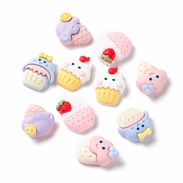 PandaHall Opaque Resin Decoden Cabochons, Ice Cream & Cup Cake, Mixed Color, 19.5~21x16.5~18.5x6.5~7.5mm Resin Food Multicolor 
PandaHall Opaque Resin Decoden Cabochons, Ice Cream & Cup Cake, Mixed Color, 19.5~21x16.5~18.5x6.5~7.5mm Resin Food Multicolor
