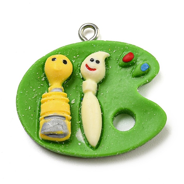 PandaHall Opaque Resin Pendants, Color Palette Charms with Platinum Plated Iron Loops, Yellow Green, 25.5x27x6mm, Hole: 1.5mm Resin Others
PandaHall Opaque Resin Pendants, Color Palette Charms with Platinum Plated Iron Loops, Yellow Green, 25.5x27x6mm, Hole: 1.5mm Resin Others