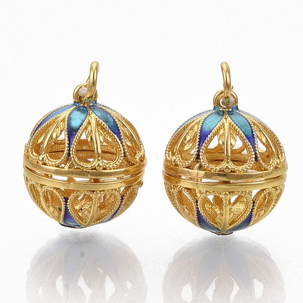 PandaHall Rack Plating Brass Cage Pendants, For Chime Ball Pendant Necklaces Making, with Enamel and Iron Jump Rings, Hollow Round with...
PandaHall Rack Plating Brass Cage Pendants, For Chime Ball Pendant Necklaces Making, with Enamel and Iron Jump Rings, Hollow Round with...
