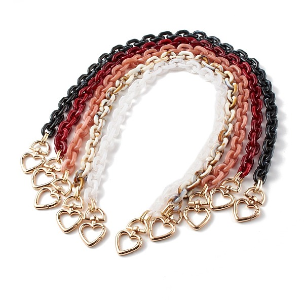 PandaHall Acrylic Linking Rings Bag Handles, with Aluminium Paperclip and Heart Alloy Swivel Clasps, Mixed Color, 63cm Acrylic Multicolor
PandaHall Acrylic Linking Rings Bag Handles, with Aluminium Paperclip and Heart Alloy Swivel Clasps, Mixed Color, 63cm Acrylic Multicolor