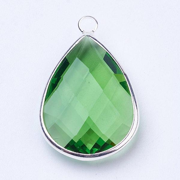 PandaHall Silver Color Plated Brass Glass Teardrop Pendants, Faceted, Lime, 18x10x5mm, Hole: 2mm Brass+Glass Teardrop Green
PandaHall Silver Color Plated Brass Glass Teardrop Pendants, Faceted, Lime, 18x10x5mm, Hole: 2mm Brass+Glass Teardrop Green