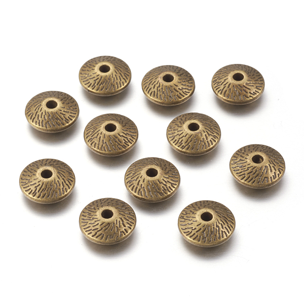 PandaHall Tibetan Silver Spacer Beads, Lead Free, Nickel Free and Cadmium Free, Bicone, Antique Bronze Color, 12mm in diameter, 4.5mm thick...
PandaHall Tibetan Silver Spacer Beads, Lead Free, Nickel Free and Cadmium Free, Bicone, Antique Bronze Color, 12mm in diameter, 4.5mm thick...
