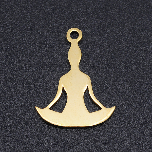 PandaHall Chakra Theme, 201 Stainless Steel Laser Cut Pendants, Yoga, Golden, 18x14x1mm, Hole: 1.4mm 201 Stainless Steel Human
PandaHall Chakra Theme, 201 Stainless Steel Laser Cut Pendants, Yoga, Golden, 18x14x1mm, Hole: 1.4mm 201 Stainless Steel Human