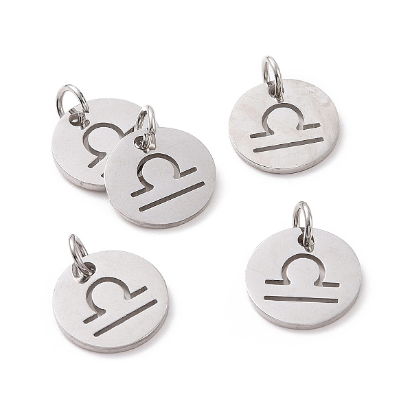 PandaHall 304 Stainless Steel Charms, Flat Round with Constellation/Zodiac Sign, Libra, 12x1mm, Hole: 3mm 304 Stainless Steel Libra
PandaHall 304 Stainless Steel Charms, Flat Round with Constellation/Zodiac Sign, Libra, 12x1mm, Hole: 3mm 304 Stainless Steel Libra