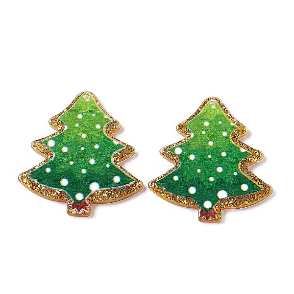 PandaHall Christmas Printed Acrylic Pendants, with Glitter Powder, Tree, Green, 38.5x36.5x2~2.5mm, Hole: 1.4~1.5mm Acrylic Tree Green
PandaHall Christmas Printed Acrylic Pendants, with Glitter Powder, Tree, Green, 38.5x36.5x2~2.5mm, Hole: 1.4~1.5mm Acrylic Tree Green