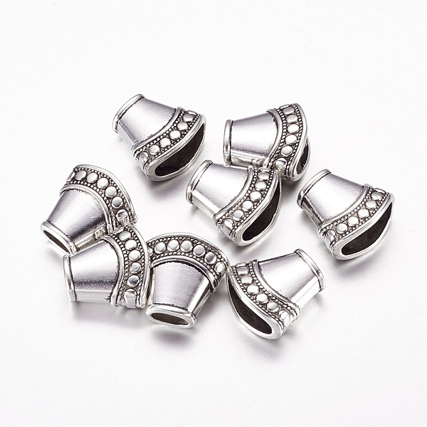 PandaHall Antique Silver Tone Alloy Tibetan Silver Necklace End Tip Bead Caps, Lead Free & Cadmium Free, 15.5x16x9mm, Hole: 4mm Alloy
PandaHall Antique Silver Tone Alloy Tibetan Silver Necklace End Tip Bead Caps, Lead Free & Cadmium Free, 15.5x16x9mm, Hole: 4mm Alloy