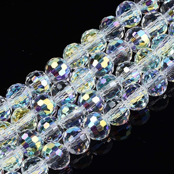 PandaHall Electroplate Transparent Glass Beads Strands, Faceted, Round, Clear AB, 8x7mm, Hole: 1.6mm, about 71pcs/strand, 19.88 inch(50.5cm)..., White
PandaHall Electroplate Transparent Glass Beads Strands, Faceted, Round, Clear AB, 8x7mm, Hole: 1.6mm, about 71pcs/strand, 19.88 inch(50.5cm)..., White