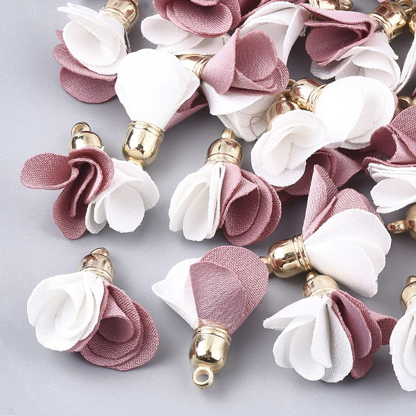 PandaHall Cloth Pendants, with CCB Plastic, Two Tone, Flower, Golden, Pale Violet Red, 24~27x15~25mm, Hole: 1.6mm Cloth Flower Pink
PandaHall Cloth Pendants, with CCB Plastic, Two Tone, Flower, Golden, Pale Violet Red, 24~27x15~25mm, Hole: 1.6mm Cloth Flower Pink