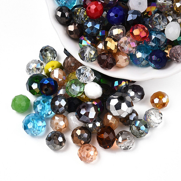 PandaHall Glass Beads Strands, Mixed Style, Faceted, Abacus & Round, Mixed Color, 8~16x7.5~12mm, Hole: 1.5~2mm, about 350~375pcs/500g, about..., Multicolor
PandaHall Glass Beads Strands, Mixed Style, Faceted, Abacus & Round, Mixed Color, 8~16x7.5~12mm, Hole: 1.5~2mm, about 350~375pcs/500g, about..., Multicolor