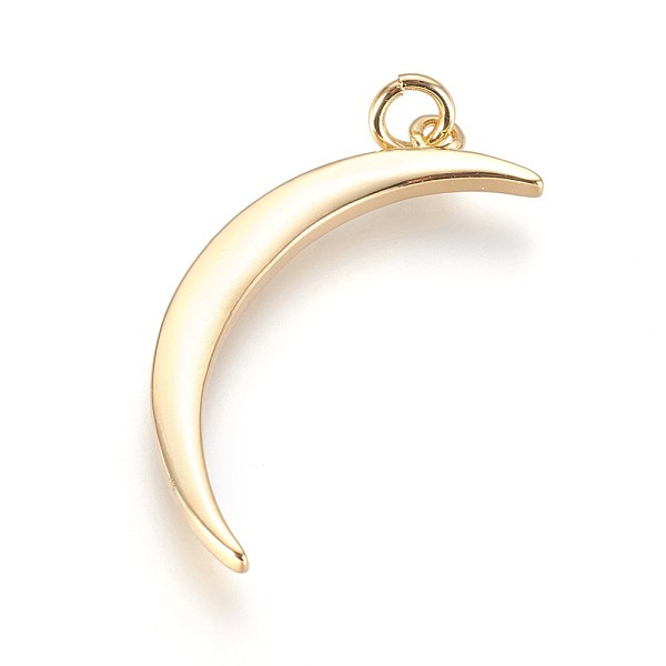 PandaHall Brass Pendants, with Jump Ring, Moon, Golden, 31x10x2mm, Hole: 2.5mm Brass Moon
PandaHall Brass Pendants, with Jump Ring, Moon, Golden, 31x10x2mm, Hole: 2.5mm Brass Moon