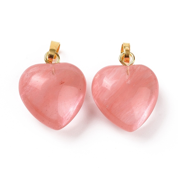 PandaHall Cherry Quartz Glass Pendants, with Golden Tone Brass Findings, Heart Charm, 18x15~15.5x6~8mm, Hole: 6x3mm Cherry Quartz Glass...
PandaHall Cherry Quartz Glass Pendants, with Golden Tone Brass Findings, Heart Charm, 18x15~15.5x6~8mm, Hole: 6x3mm Cherry Quartz Glass...