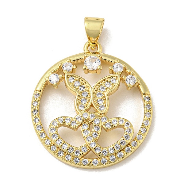 PandaHall Rack Plating Brass Micro Pave Cubic Zirconia Pendants, Long-Lasting Plated, Lead Free & Cadmium Free, Round Ring with Heart and..., Clear
PandaHall Rack Plating Brass Micro Pave Cubic Zirconia Pendants, Long-Lasting Plated, Lead Free & Cadmium Free, Round Ring with Heart and..., Clear
