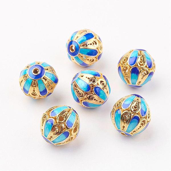 PandaHall Brass Enamel Beads, Round, Golden, Deep Sky Blue, 15mm, Hole: 2mm Brass+Enamel Round Blue
PandaHall Brass Enamel Beads, Round, Golden, Deep Sky Blue, 15mm, Hole: 2mm Brass+Enamel Round Blue