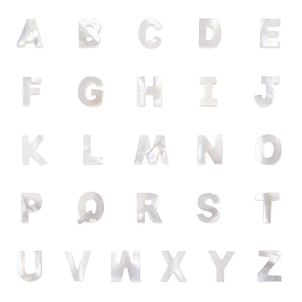 PandaHall Natural Freshwater Shell Beads, Top Drilled Beads, Alphabet, Letter A~Z, Creamy White, 10x2.5~11.5x3mm, Hole: 0.8mm, 1pc/letter...
PandaHall Natural Freshwater Shell Beads, Top Drilled Beads, Alphabet, Letter A~Z, Creamy White, 10x2.5~11.5x3mm, Hole: 0.8mm, 1pc/letter...