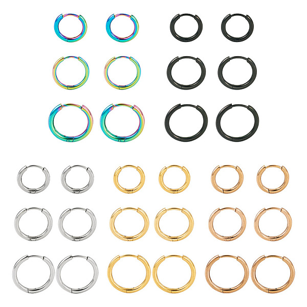 PandaHall 30Pcs 15 Style 316L Surgical Stainless Steel Huggie Hoop Earrings for Girl Women, Mixed Color, 12 Gauge, 14~18x2mm, Pin: 0.9mm...
PandaHall 30Pcs 15 Style 316L Surgical Stainless Steel Huggie Hoop Earrings for Girl Women, Mixed Color, 12 Gauge, 14~18x2mm, Pin: 0.9mm...