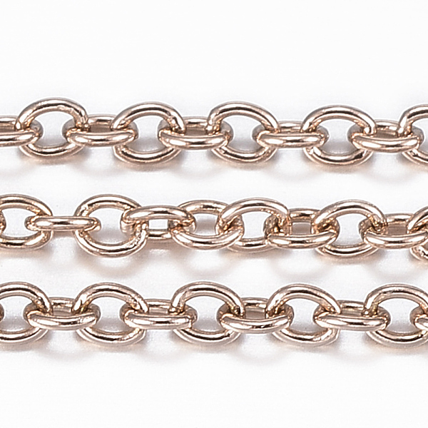 PandaHall 3.28 Feet Ion Plating(IP) 304 Stainless Steel Cable Chains, Soldered, Oval, Rose Gold, 2x1.5x0.4mm 304 Stainless Steel
PandaHall 3.28 Feet Ion Plating(IP) 304 Stainless Steel Cable Chains, Soldered, Oval, Rose Gold, 2x1.5x0.4mm 304 Stainless Steel