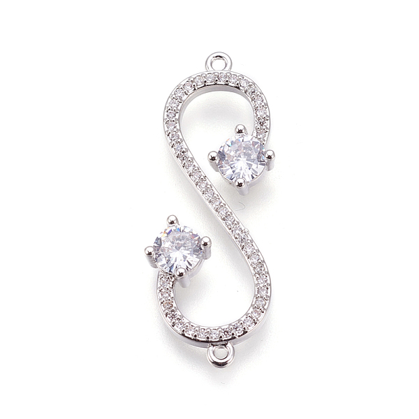 PandaHall Brass Micro Pave Cubic Zirconia Links, Infinity, Clear, Platinum, 33.5x13x4mm, Hole: 1mm Brass+Cubic Zirconia Infinity Clear
PandaHall Brass Micro Pave Cubic Zirconia Links, Infinity, Clear, Platinum, 33.5x13x4mm, Hole: 1mm Brass+Cubic Zirconia Infinity Clear