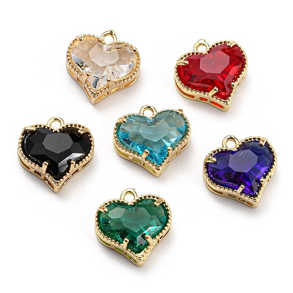 PandaHall Golden Tone Brass Charms, with Glass, Lead Free & Cadmium Free, Long-Lasting Plated, Heart Charm, Mixed Color, 11.5x11.5x5.5mm..., Multicolor
PandaHall Golden Tone Brass Charms, with Glass, Lead Free & Cadmium Free, Long-Lasting Plated, Heart Charm, Mixed Color, 11.5x11.5x5.5mm..., Multicolor