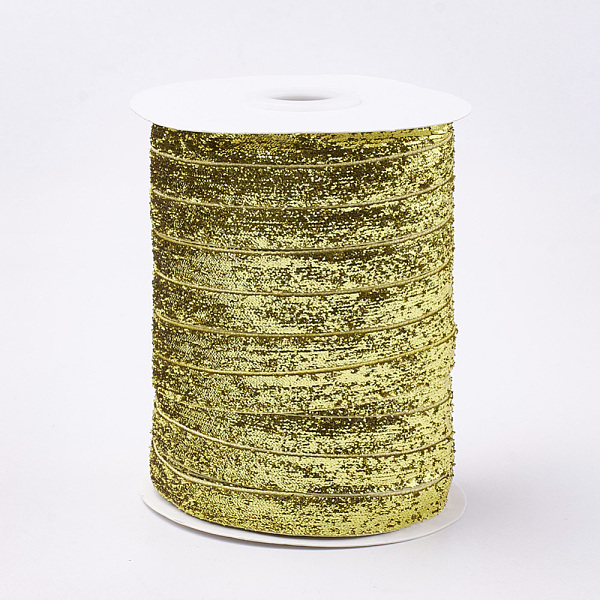 PandaHall Glitter Sparkle Ribbon, Polyester & Nylon Ribbon, Yellow, 3/8 inch(9.5~10mm), about 50yards/roll(45.72m/roll) Polyester None...
PandaHall Glitter Sparkle Ribbon, Polyester & Nylon Ribbon, Yellow, 3/8 inch(9.5~10mm), about 50yards/roll(45.72m/roll) Polyester None...
