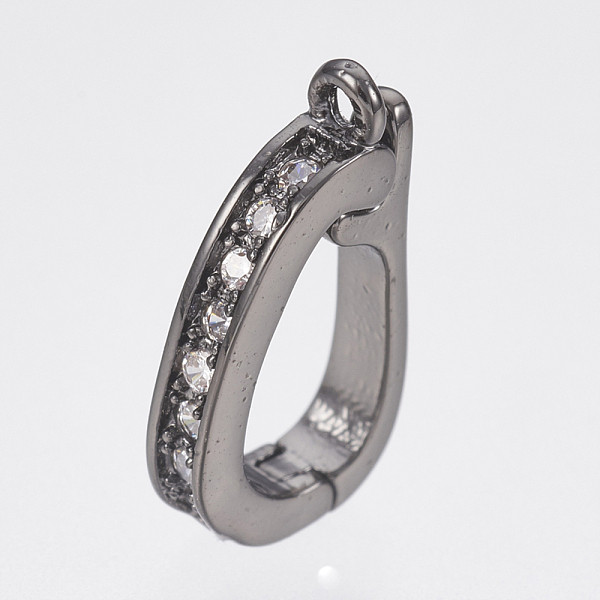 PandaHall Brass Micro Pave Cubic Zirconia Fold Over Clasps, Lead Free & Cadmium Free, Clear, Gunmetal, 7x14mm, Hole: 1mm Brass+Cubic...
PandaHall Brass Micro Pave Cubic Zirconia Fold Over Clasps, Lead Free & Cadmium Free, Clear, Gunmetal, 7x14mm, Hole: 1mm Brass+Cubic...