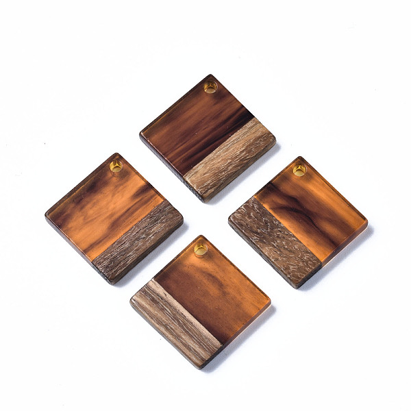 PandaHall Transparent Resin & Walnut Wood Pendants, Two Tone, Rhombus, Sienna, 24x24x3mm, Hole: 2mm, Side Length: 17.5mm Resin+Wood Rhombus..., Brown
PandaHall Transparent Resin & Walnut Wood Pendants, Two Tone, Rhombus, Sienna, 24x24x3mm, Hole: 2mm, Side Length: 17.5mm Resin+Wood Rhombus..., Brown