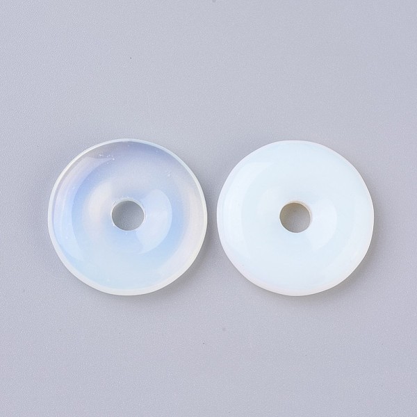 PandaHall Opalite Pendants, Donut/Pi Disc, Donut Width: 12~12.5mm, 30~31x6~7mm, Hole: 6mm Opalite Donut Clear
PandaHall Opalite Pendants, Donut/Pi Disc, Donut Width: 12~12.5mm, 30~31x6~7mm, Hole: 6mm Opalite Donut Clear