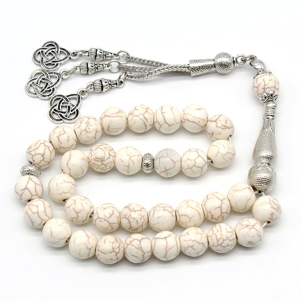 PandaHall White Synthetic Turquoise Beaded Wrap Bracelet, with Trinity Knot Charms Synthetic Turquoise Trinity Knot
PandaHall White Synthetic Turquoise Beaded Wrap Bracelet, with Trinity Knot Charms Synthetic Turquoise Trinity Knot