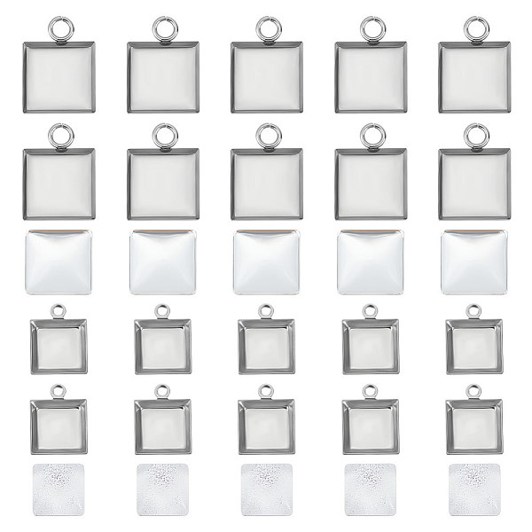 PandaHall UNICRAFTALE 60 Sets 2 Sizes Stainless Steel Square Pendant Cabochon Settings Blank Dome Bezel Tray Charms with Glass Cabochons...
PandaHall UNICRAFTALE 60 Sets 2 Sizes Stainless Steel Square Pendant Cabochon Settings Blank Dome Bezel Tray Charms with Glass Cabochons...