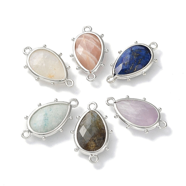 PandaHall Natural Mixed Stone Connector Charms, with Platinum Plated Brass Edge Loops, Faceted, Teardrop, 24x14.5x5mm, Hole: 1.2mm & 1.4mm...
PandaHall Natural Mixed Stone Connector Charms, with Platinum Plated Brass Edge Loops, Faceted, Teardrop, 24x14.5x5mm, Hole: 1.2mm & 1.4mm...