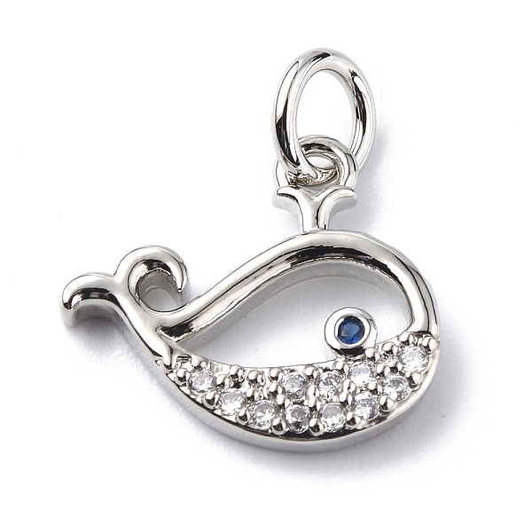 PandaHall Brass Micro Pave Cubic Zirconia Charms, with Jump Ring, Whale Charms, Platinum, 11.5x13.5x1.8mm, Hole: 3.2mm Brass+Cubic Zirconia..., Clear
PandaHall Brass Micro Pave Cubic Zirconia Charms, with Jump Ring, Whale Charms, Platinum, 11.5x13.5x1.8mm, Hole: 3.2mm Brass+Cubic Zirconia..., Clear