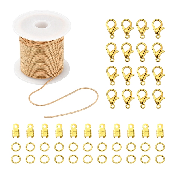 PandaHall DIY Chains Bracelet Necklace Making Kit, Including Brass Round Snake Chain, Alloy Clasps, Iron Jump Rings & Folding Crimp Ends...
PandaHall DIY Chains Bracelet Necklace Making Kit, Including Brass Round Snake Chain, Alloy Clasps, Iron Jump Rings & Folding Crimp Ends...