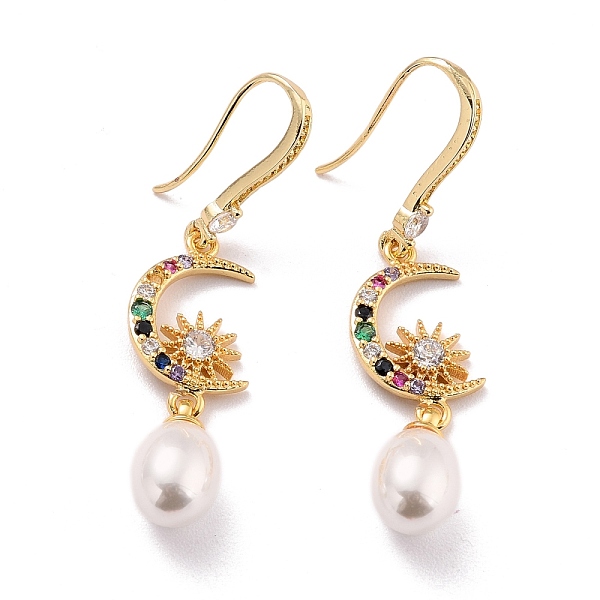 PandaHall Moon & Sun Sparkling Cubic Zirconia Dangle Earrings for Her, Real 18K Gold Plated Brass Earrings with Acrylic Pearl Beads...
PandaHall Moon & Sun Sparkling Cubic Zirconia Dangle Earrings for Her, Real 18K Gold Plated Brass Earrings with Acrylic Pearl Beads...
