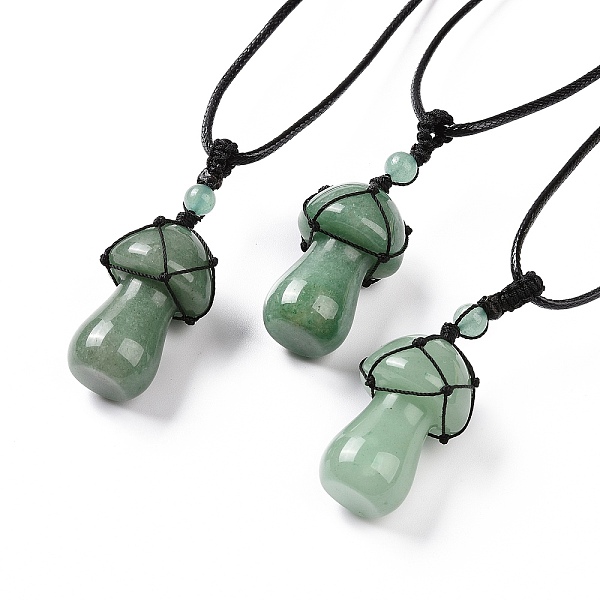 PandaHall Natural Green Aventurine Mushroom Pendant Necklace, Wax Rope Macrame Pouch Braided Necklace for Women, 29.92 inch(76cm) Green...
PandaHall Natural Green Aventurine Mushroom Pendant Necklace, Wax Rope Macrame Pouch Braided Necklace for Women, 29.92 inch(76cm) Green...