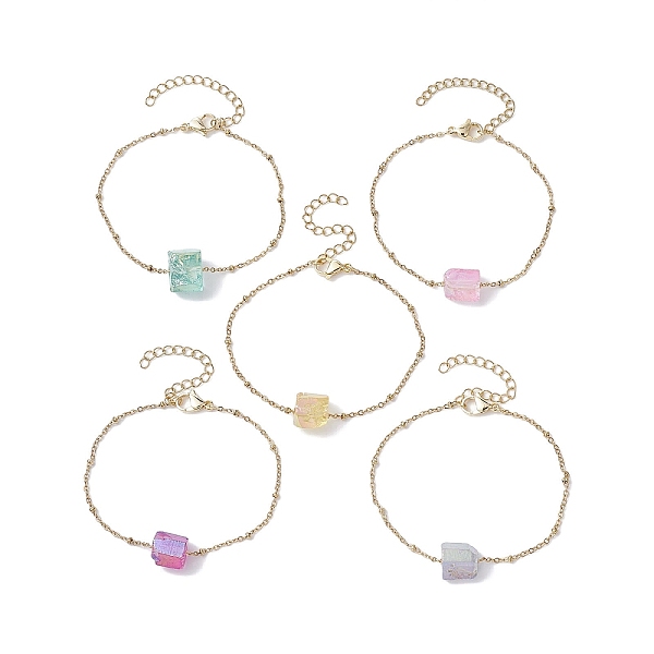 PandaHall Dyed Natural Quartz Rectangle Link Bracelets, with Golden 304 Stainless Steel Satellite Chains, Mixed Color, 7-1/8 inch(18cm)..., Multicolor
PandaHall Dyed Natural Quartz Rectangle Link Bracelets, with Golden 304 Stainless Steel Satellite Chains, Mixed Color, 7-1/8 inch(18cm)..., Multicolor