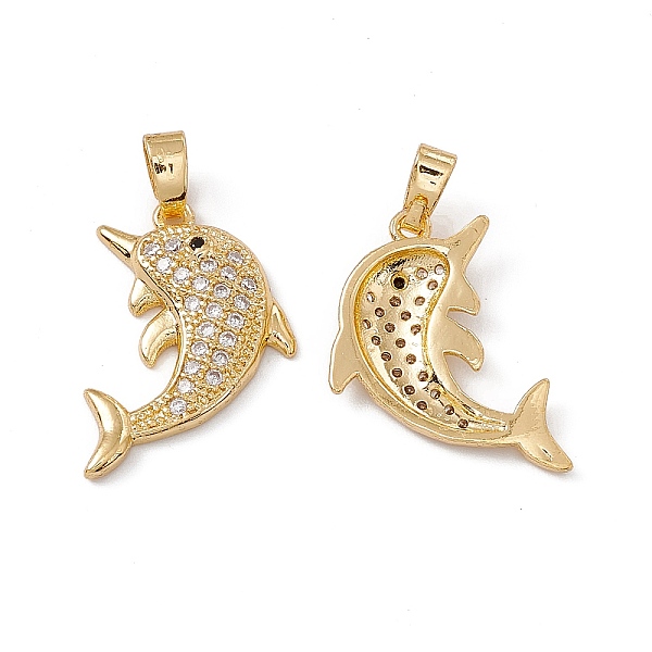 PandaHall Brass Micro Pave Cubic Zirconia Pendant, with Glass, Real 18K Gold Plated, Dolphin Charm, Clear, 21x15x3mm, Hole: 4.5x2.5mm...
PandaHall Brass Micro Pave Cubic Zirconia Pendant, with Glass, Real 18K Gold Plated, Dolphin Charm, Clear, 21x15x3mm, Hole: 4.5x2.5mm...
