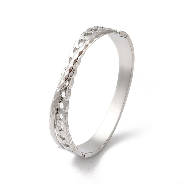 PandaHall Cross 304 Stainless Steel Hollow Hinged Bangles for Women, Stainless Steel Color, Inner Diameter: 2-3/8x2 inch(5.95x5.1cm), 8mm...
PandaHall Cross 304 Stainless Steel Hollow Hinged Bangles for Women, Stainless Steel Color, Inner Diameter: 2-3/8x2 inch(5.95x5.1cm), 8mm...