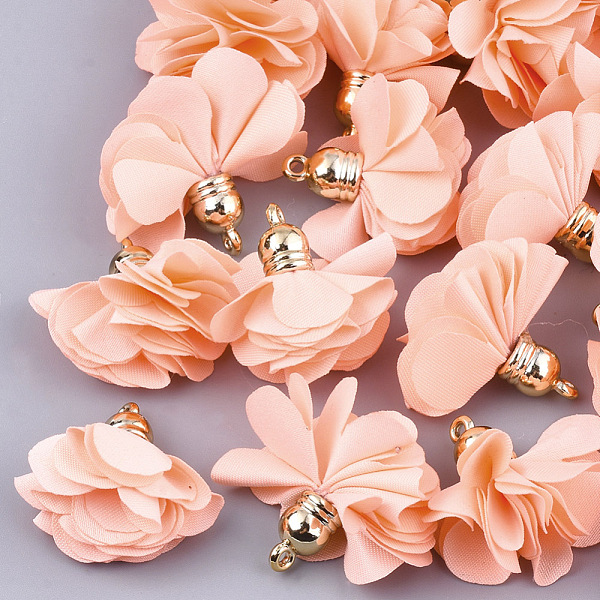 PandaHall Cloth Pendants, with CCB Plastic, 6-Petal, Flower, Golden, Light Salmon, 26~27x17~28mm, Hole: 1.6mm Cloth Flower Red
PandaHall Cloth Pendants, with CCB Plastic, 6-Petal, Flower, Golden, Light Salmon, 26~27x17~28mm, Hole: 1.6mm Cloth Flower Red