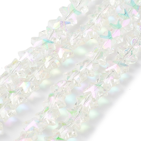 PandaHall Electroplate Transparent Glass Beads, Half Rainbown Plated, Faceted Star, Clear AB, 9.5x10x6mm, Hole: 0.5mm Glass Star White
PandaHall Electroplate Transparent Glass Beads, Half Rainbown Plated, Faceted Star, Clear AB, 9.5x10x6mm, Hole: 0.5mm Glass Star White