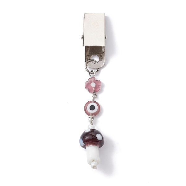 PandaHall Iron ID Card Clips with Handmade Lampwork Mushroom & Evil Eye, Badge Holder Clip, Coconut Brown, 83mm Lampwork Mushroom
PandaHall Iron ID Card Clips with Handmade Lampwork Mushroom & Evil Eye, Badge Holder Clip, Coconut Brown, 83mm Lampwork Mushroom