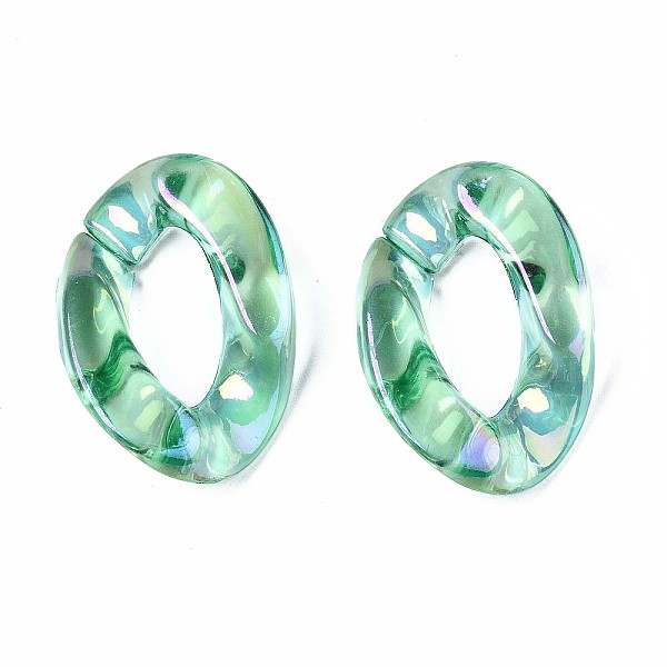 PandaHall Transparent Acrylic Linking Rings, AB Color Plated, Quick Link Connectors, For Jewelry Curb Chains Making, Twist, Medium Sea Green...
PandaHall Transparent Acrylic Linking Rings, AB Color Plated, Quick Link Connectors, For Jewelry Curb Chains Making, Twist, Medium Sea Green...