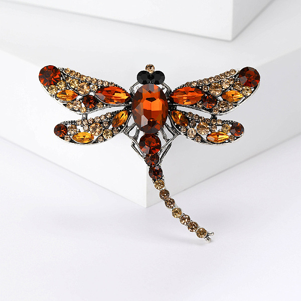 PandaHall Alloy Brooches, Rhinestone Pin, Jewely for Women, Dragonfly, Dark Orange, 50x62mm Alloy+Rhinestone Dragonfly
PandaHall Alloy Brooches, Rhinestone Pin, Jewely for Women, Dragonfly, Dark Orange, 50x62mm Alloy+Rhinestone Dragonfly